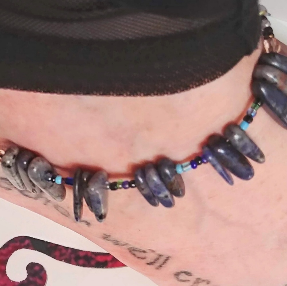 Handmade Semi-Precious Stone Anklet - Picture 2 of 3